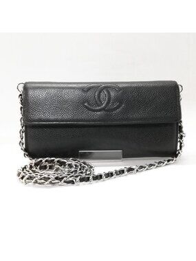 Chanel Caviar Quilted Wallet Black